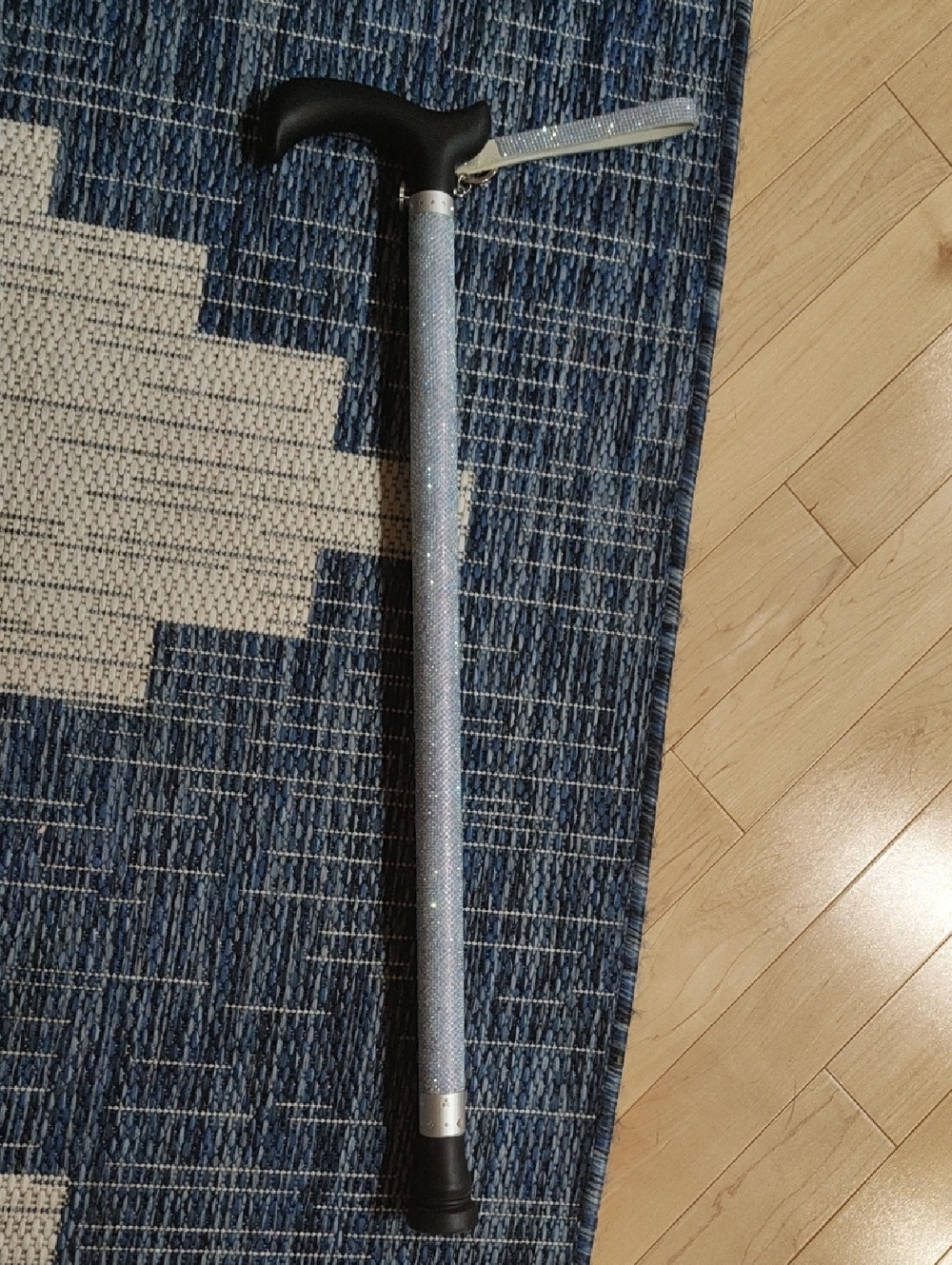 Adjustable Sparkle Blue Walking Cane